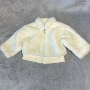 Roots - NWOT - long sleeve faux fur insulated baby jacket. Size Small (3-6 mo)
